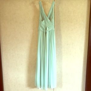 David’s Bridal Mint Long Dress